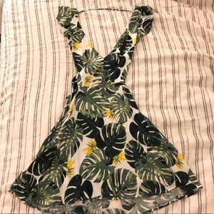 For Love & Lemons palm print mini dress